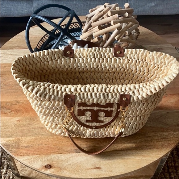 Tory Burch Audrey Straw Tote - Picture 5 of 12